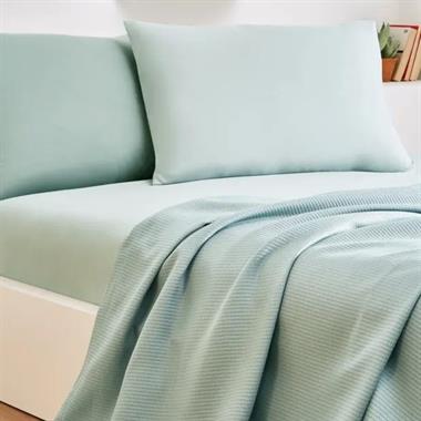 Özdilek Colourist Çağla Nil Tek Kişilik Pike Takımı %100 Pamuk Çizgili Yeşil