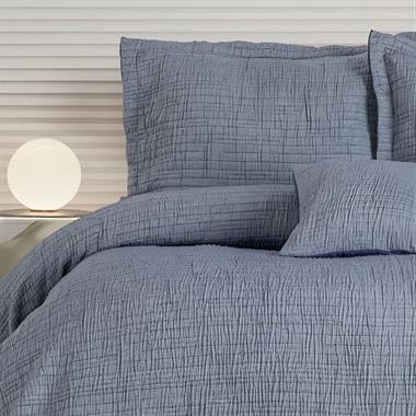 Özdilek Essence Indigo Çift Kişilik Yatak Örtüsü 240x250 cm + Kırlent & Yastık