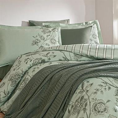 Özdilek Fresque Çift Kişilik Pamuk Pikelı Nevresim Takımı 200x220 Yeşil