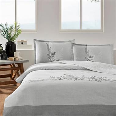 Özdilek Helecho Ranforce %100 Pamuk Çift Kişilik Nevresim Takımı Gri