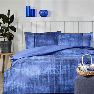 Özdilek Horizon Fitted Pamuklu Tek Kişilik Nevresim Takımı 160x220 Mavi