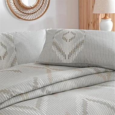 Özdilek Linea Etnica Çift Kişilik Pike Takımı 200x220 cm Pamuk Krem