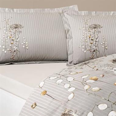 Özdilek Lunaria Tek Kişilik %100 Pamuk Nevresim Takımı 160x220 cm Gri