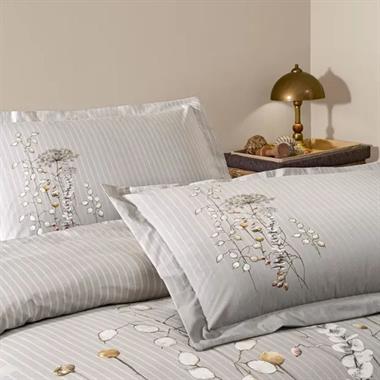 Özdilek Lunaria Tek Kişilik %100 Pamuk Nevresim Takımı 160x220 cm Gri