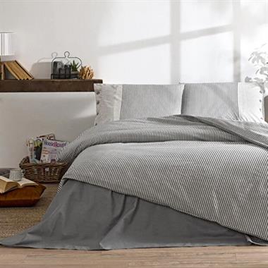 Özdilek Natural Line %100 Pamuk Ranforce Çift Kişilik Nevresim Takımı 200x220 cm Gri