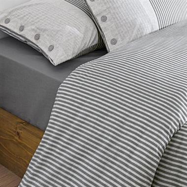 Özdilek Natural Line %100 Pamuk Ranforce Çift Kişilik Nevresim Takımı 200x220 cm Gri