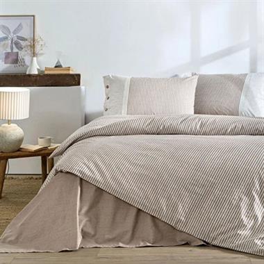 Özdilek Natural Line Tek Kişilik %100 Pamuk Nevresim Takımı 160x220 cm Bej (3lü)