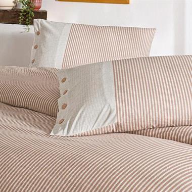 Özdilek Natural Line Tek Kişilik %100 Pamuk Nevresim Takımı 160x220 cm Somon