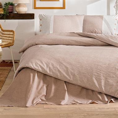 Özdilek Natural Line Tek Kişilik %100 Pamuk Nevresim Takımı 160x220 cm Somon