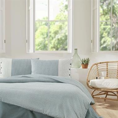 Özdilek Natural Line Tek Kişilik %100 Pamuk Nevresim Takımı 160x220 cm Mavi