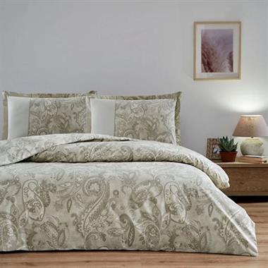 Özdilek Nevresim Takımı Çift Kişilik %100 Pamuk Bej Nostalgic