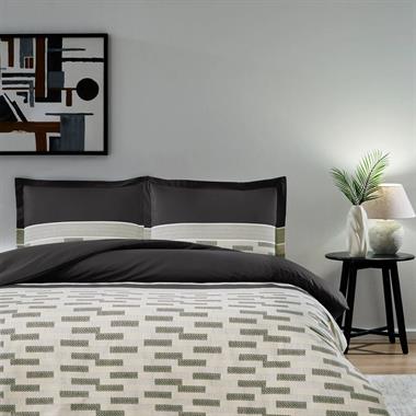 Özdilek Nev.Tak. Rnf Çk Siyah Sculpted %100 Pamuk - Çift Kişilik Nevresim