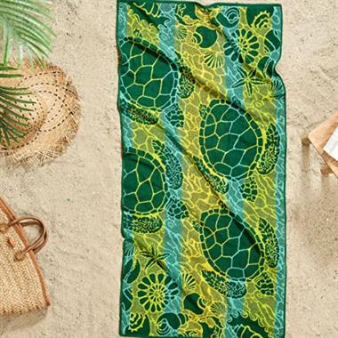 Özdilek Nice Swimming Turtle Lacivert Plaj Havlusu 70x150 cm