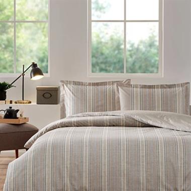 Özdilek Sandline Krem Çift Kişilik Ranforce %100 Pamuk Nevresim Takımı 200x220 cm