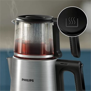 Philips HD7350/00 1900 W 1,8 L Cam Demlikli Çay Makinesi