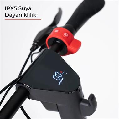 Pirantech X9 Elektrikli Scooter - Çıkartılabilir Bataryalı Max 850W Katlanabilir Scooter - Siyah