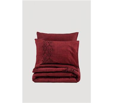 Plain Tek Kişilik Nevresim Takımı Sooty Bordo
