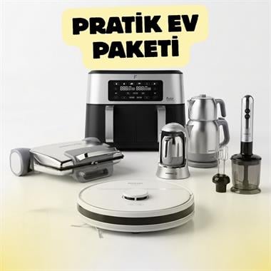 Pratik Ev Paketi – Korkmaz 14 Parça Inox Elektro Set + Philips XU2000/26 Robot Süpürge + Fakir Premium Chefry Çift Hazneli Fritöz