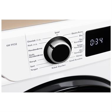 Regal KM 91132 9 Kg Isı Pompalı Kurutma Makinesi Beyaz E Enerji Sınıfı