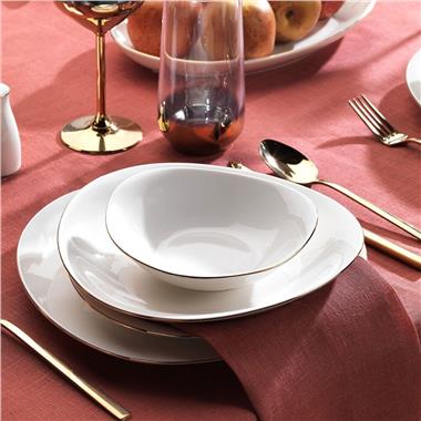 Schafer 1S1226-01001-ALT01 Dina Yemek Takımı-56 Parça-Altın