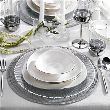 Schafer 1S1226-01001-PLT01 Dina Yemek Takımı-56 Parça-Platin