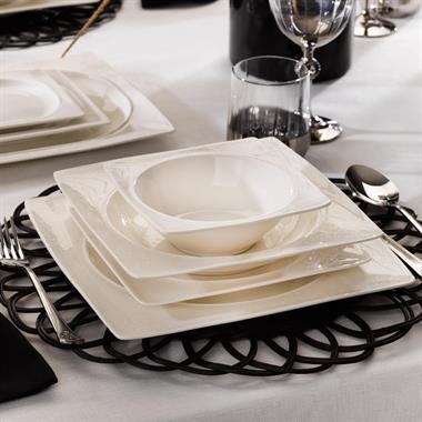 Schafer 1S2407-01001-BYZ04 Glamor Sense Yemek Takım-60 Parça-Beyaz