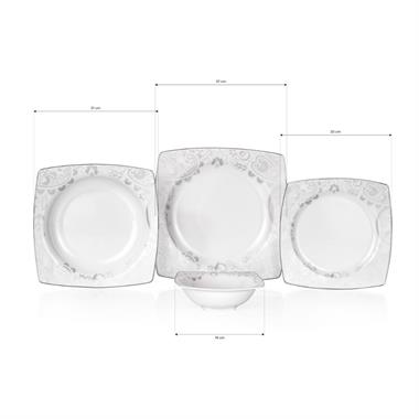 Schafer 1S2443-01001-PLT01 Gina Yemek Takımı 48 Parça-Platin01