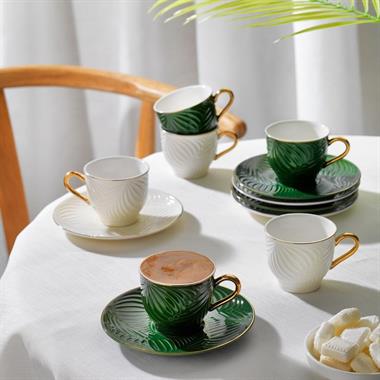 Fincan / Kupa Schafer züccaciye Schafer 1S2446-08002-ASO02 Glossy 6 Kişilik Kahve Fincan Takımı 12 Parça-Asorti02