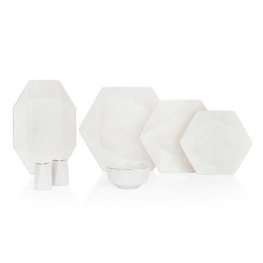 Schafer 1S2805-01001-GLD01 Hexa Yemek Takımı-56 Parça-Gold