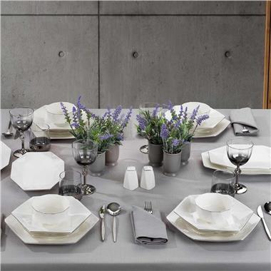 Schafer 1S2805-01001-PLT01 Hexa Yemek Takımı-56 Parça-Platin