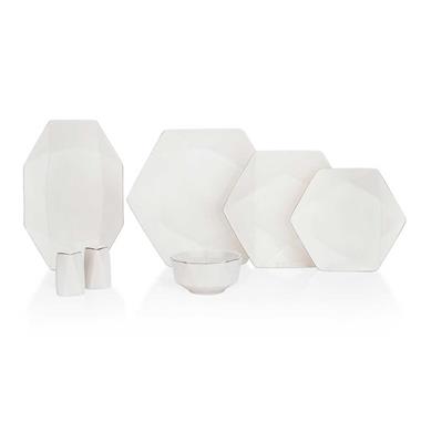 Schafer 1S2805-01001-PLT01 Hexa Yemek Takımı-56 Parça-Platin