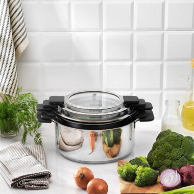 Schafer 1S3207-13002-INX01 Iconic Çelik Tencere Seti 6 Parça-Inox