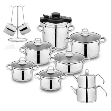 Schafer 1S3513-29001-INX01 Jewel Çelik Çeyiz Seti-18 Parça-Inox