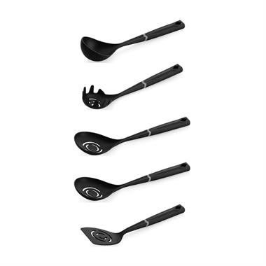 Schafer Navi 6 Parça Servis Seti Siyah Gri Isıya Dayanıklı