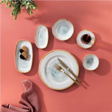 Schafer 1S6443-02001-SUY01 Sharon Kahvaltı Takımı 32 Parça-Su Yeşili