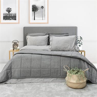 Schafer 3ST412-32906-ANT01 Loria Yatak Örtüsü Nevresim Seti 7 Parça - Antrasit