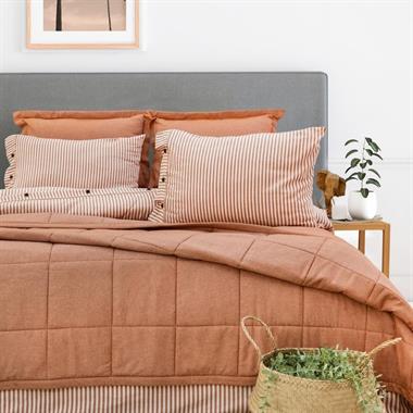 Schafer 3ST412-32906-TRC01 Loria Yatak Örtüsü Nevresim Seti 7 Prç.-Turuncu