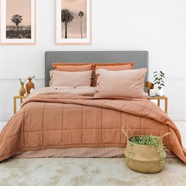 Schafer 3ST412-32906-TRC01 Loria Yatak Örtüsü Nevresim Seti 7 Prç.-Turuncu