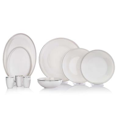 Schafer 1S0020-01001-PLT01 Adel Platin Yuvarlak Yemek Takımı-56 Prç-Platin