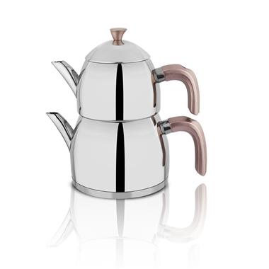 Schafer Alexa Aile Boyu Çelik Çaydanlık Takımı-4 Parça-Rosegold