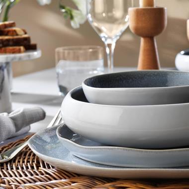 Schafer Aura Porselen Yemek Takımı 24 Parça Gri – 6 Kişilik