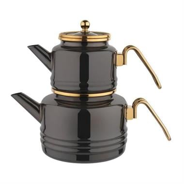 Schafer Emily Emaye Çaydanlık Takımı 3 Parça Siyah 2.2L