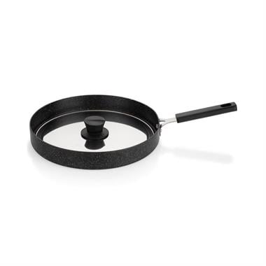 Schafer Fish Pan 32 Cm Kapaklı Granit Balık Tavası 2 Parça Siyah