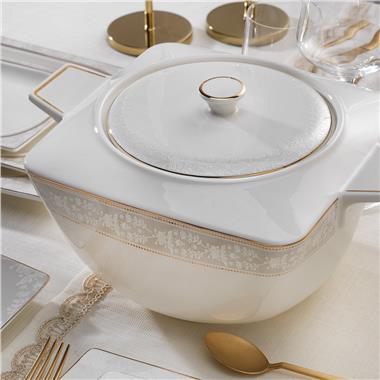 Schafer Glamor Elegant Yemek Takımı-60 Parça-Beyaz