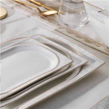 Schafer Glamor Elegant Yemek Takımı-60 Parça-Beyaz