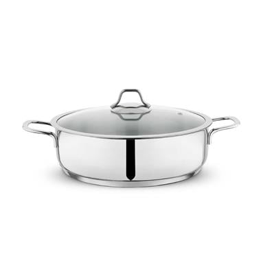 Schafer Held Çelik Basık Tencere-28 Cm-2 Parça-Inox