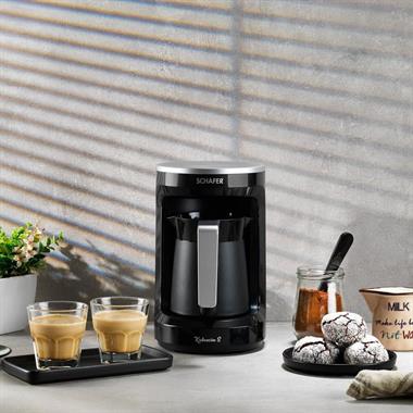 Schafer Kahvecim S Otomatik Sütlü Türk Kahve Makinesi Siyah 4 Fincan Kapasiteli