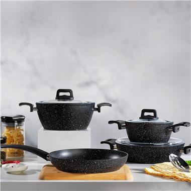 Schafer New Savor Y.Y.-Tencere Seti -7 Prç.-Siyah