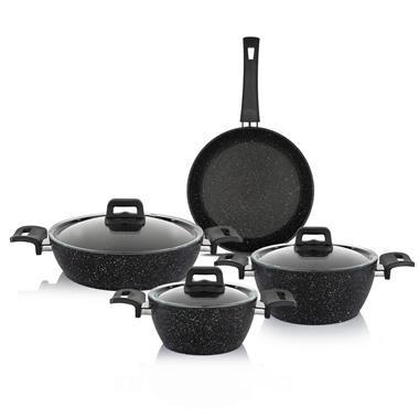 Schafer New Savor Y.Y.-Tencere Seti -7 Prç.-Siyah