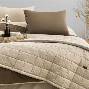 Schafer Soft Çift Kişilik Yatak Örtüsü Nevresim Seti 5 Parça Bej 230x250